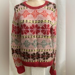 DKNY Multicolor Patterned Sweater